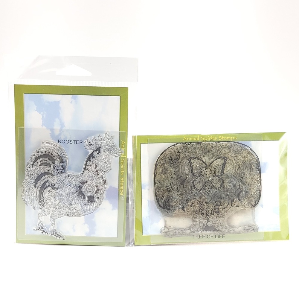 Tree‎ Of Life Rooster Animal Spirit Stamp EARTH ART
